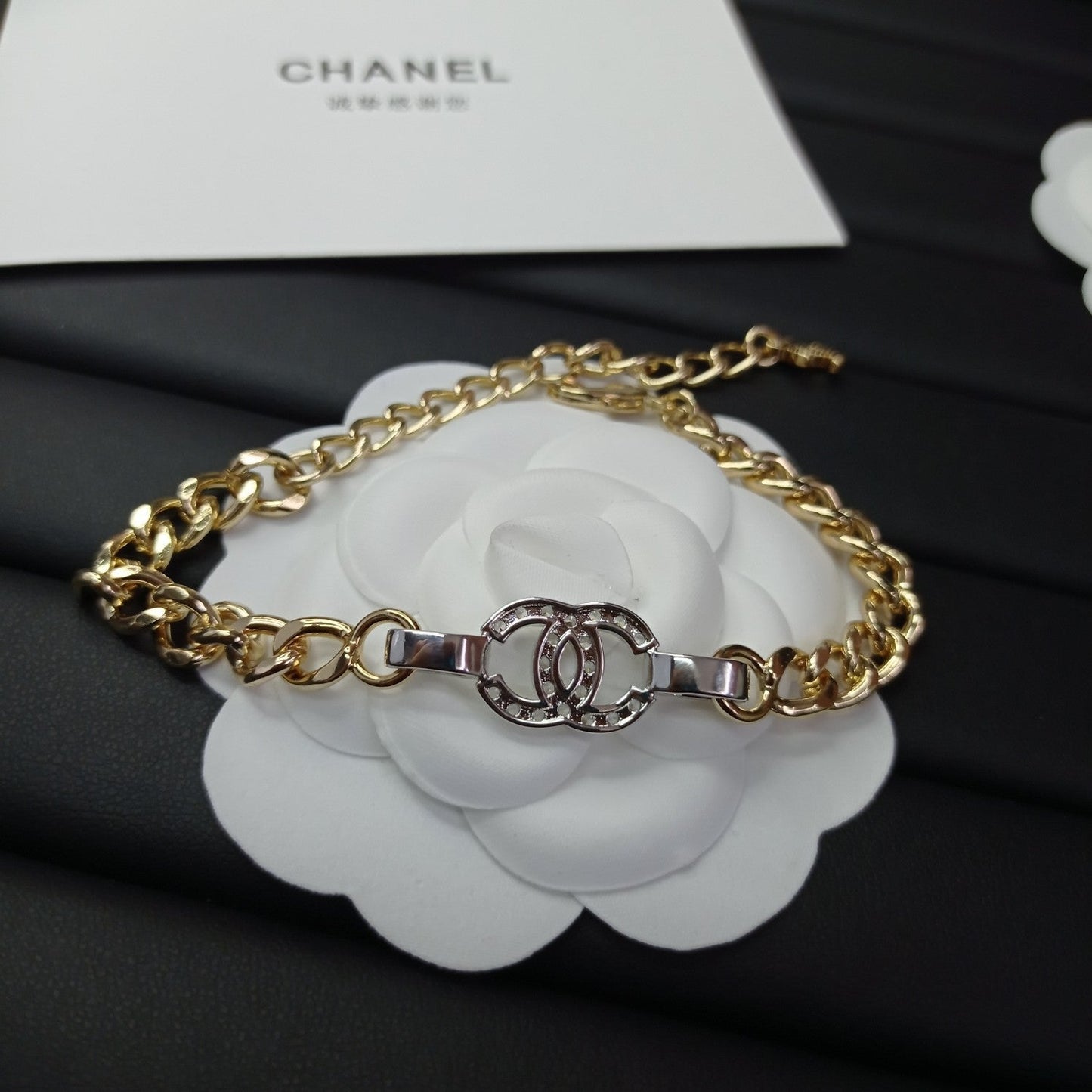 18K Chanel Diamond Chain Bracelet