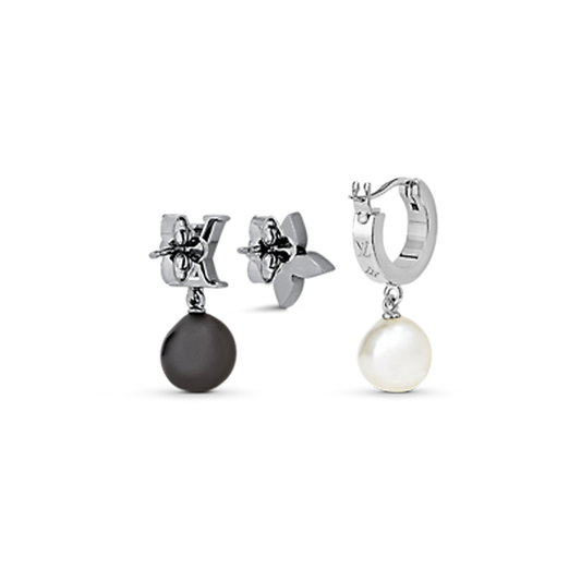 18K Louis Vuitton Monogram Pearls Earrings