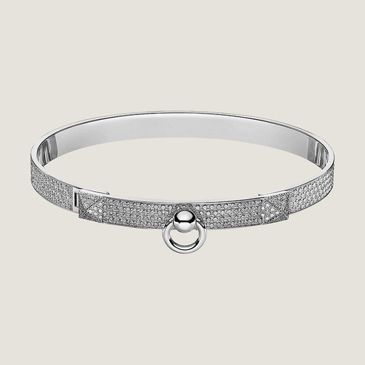 18K Collier De Chien Diamond Hermes Bracelet