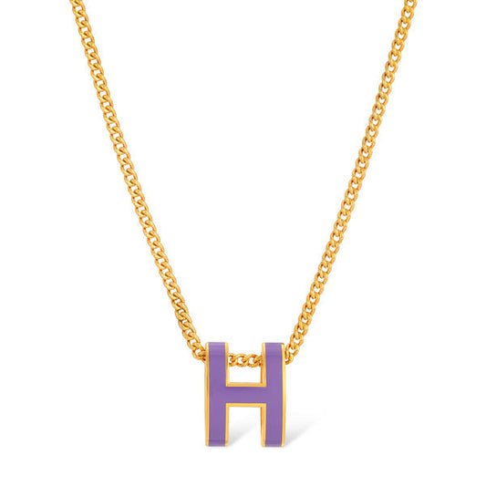 18K Mini Pop Hermes Purple Necklace