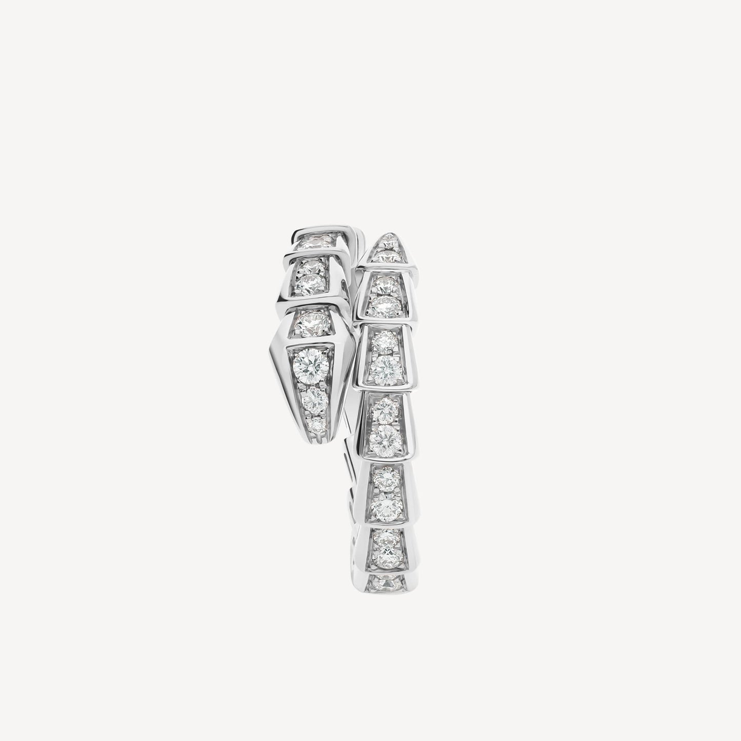 18K BVLGARI Serpenti Viper Pave Diamond Ring