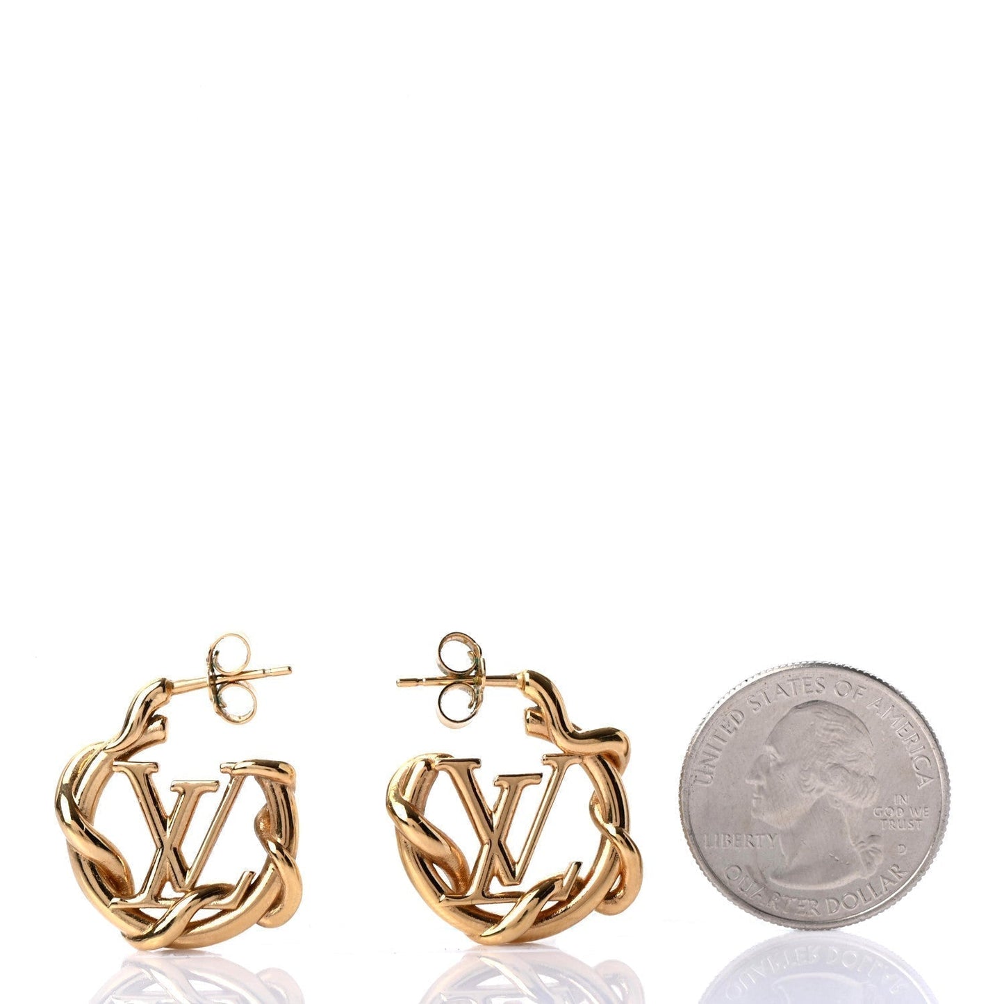 18k Louis Vuitton Garden Louise Hoop Earrings