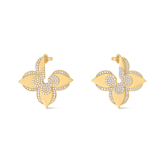 18K Louis Vuitton Medaillon Earrings