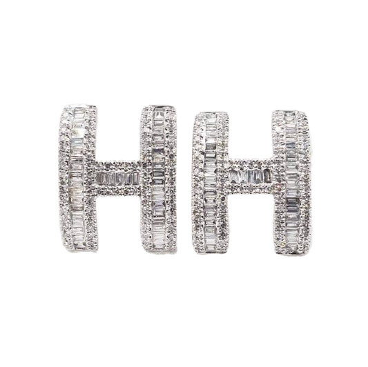 18K Pop Hermes Diamonds Earrings