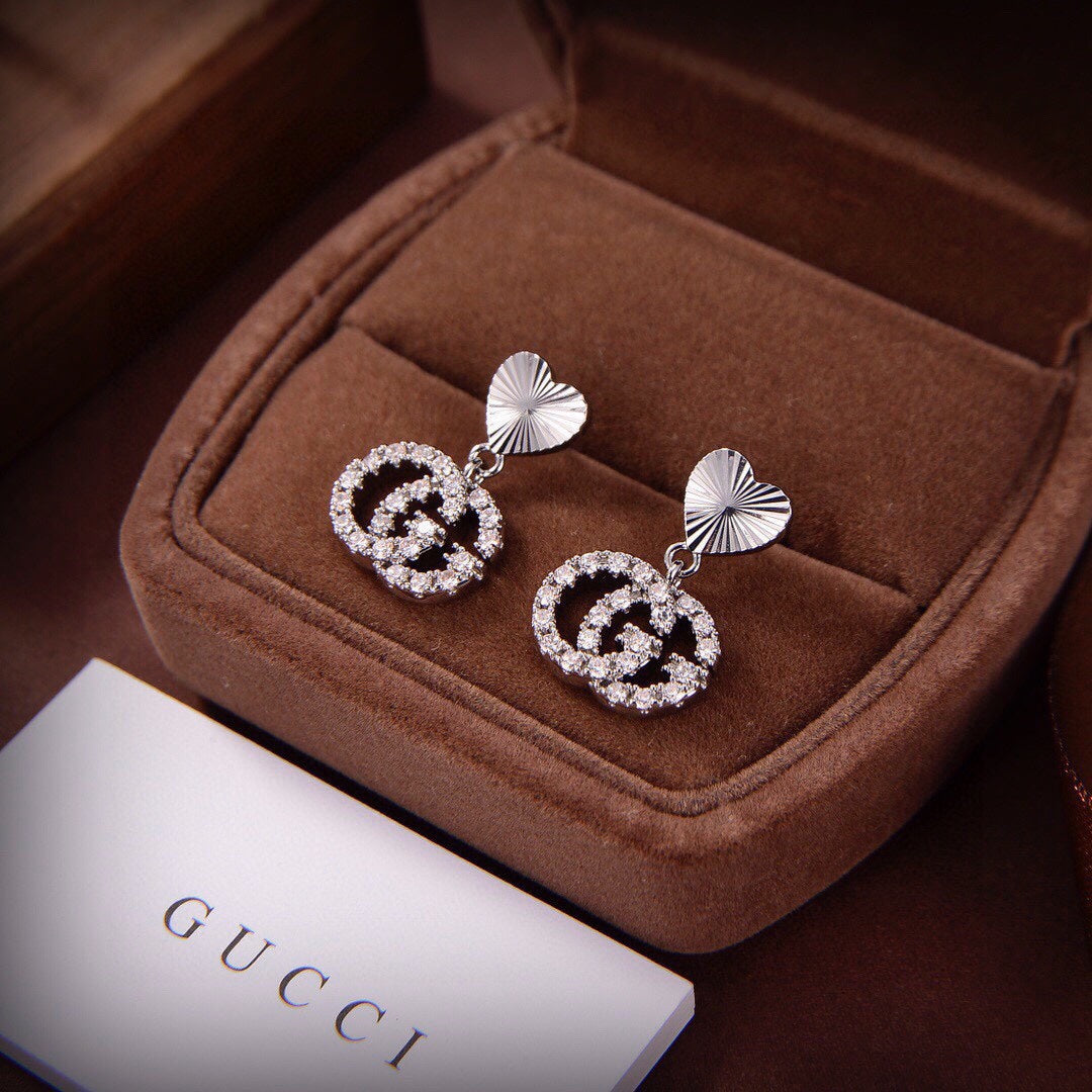 18K Double Gucci Running Earrings