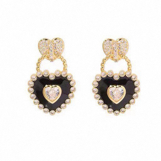 18K BVLGARI Heart Diamonds Earrings